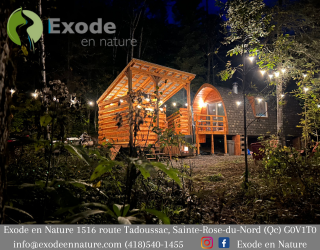 Exode En Nature 1516 Route Tadoussac, Sainte Rose Du Nord (Qc) G0 V1 T0 Info@Exodeennature.Com (418)540 1455