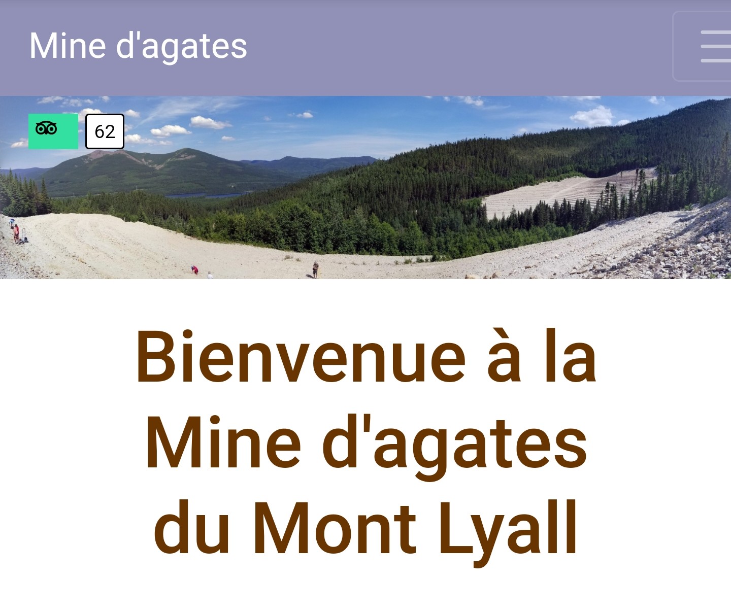 Mine agates Mont Lyall 